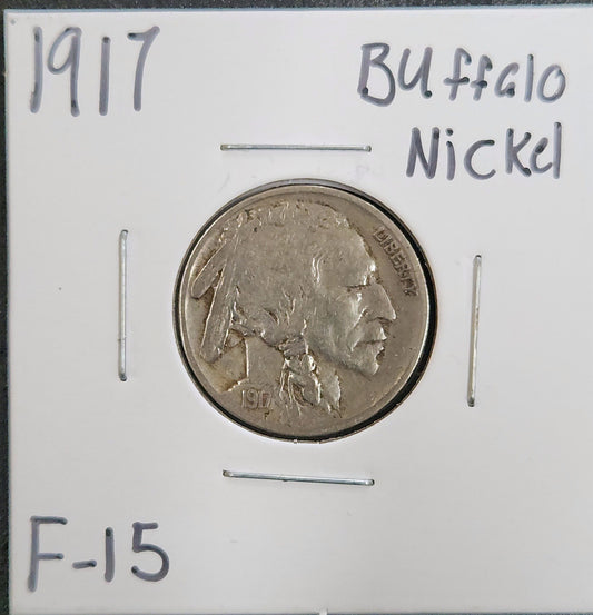 1917 Buffalo Nickel F-15 3082.15-A — Obverse