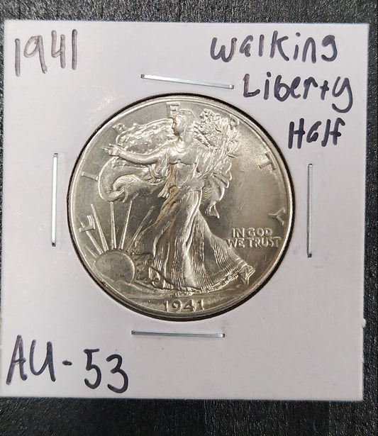 1941 Walking Liberty Half AU-53 — Obverse