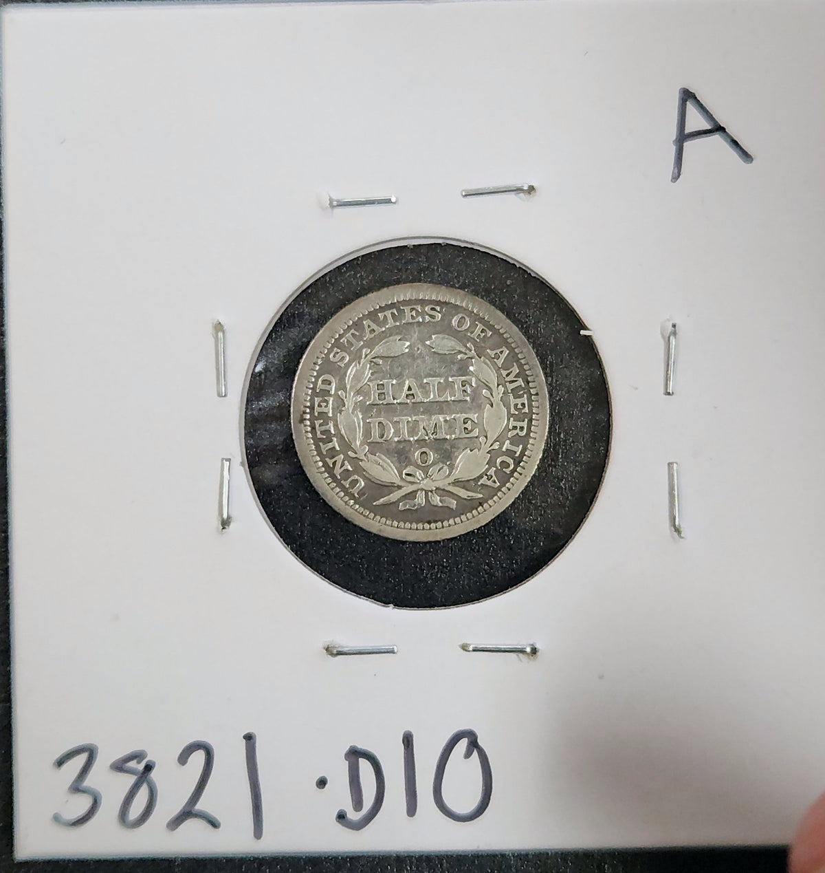 1857-O Liberty Seated Half Dime VG 3821.D10-A — Reverse