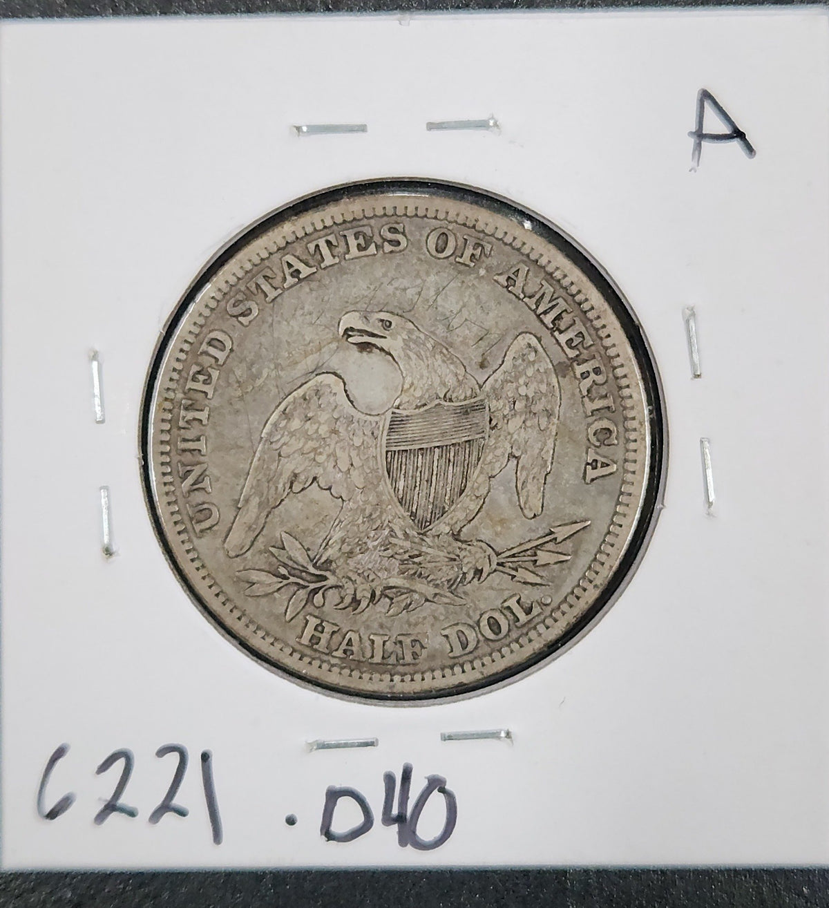 1838 Capped Bust Half Dollar XF 6221.D40-A — Reverse
