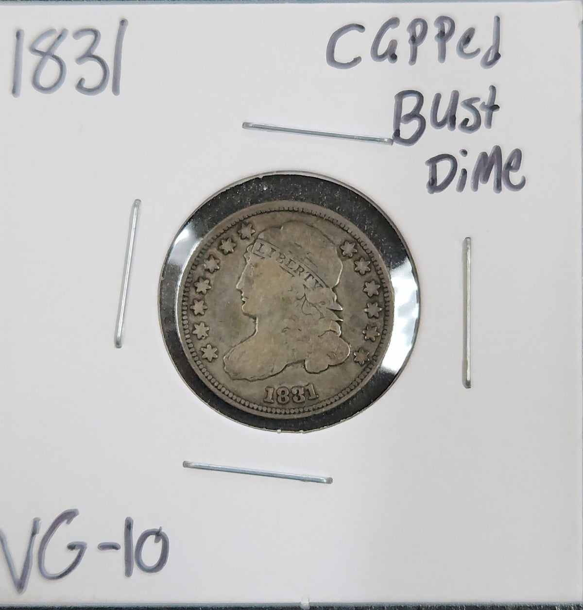 1831 Capped Bust Dime VG-10 3999.10-A — Obverse