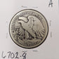 1920 Walking Liberty Half VG-8 — Reverse