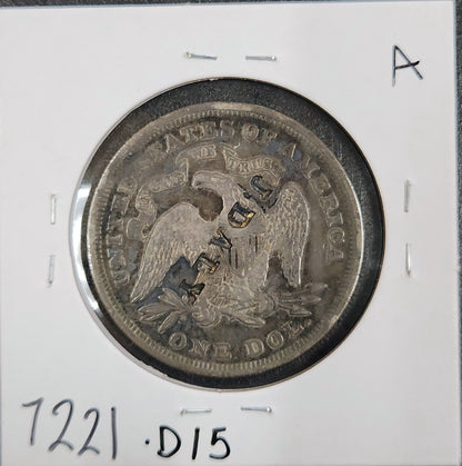 1872 Seated Liberty Dollar Fine 7221.D15-A — Reverse