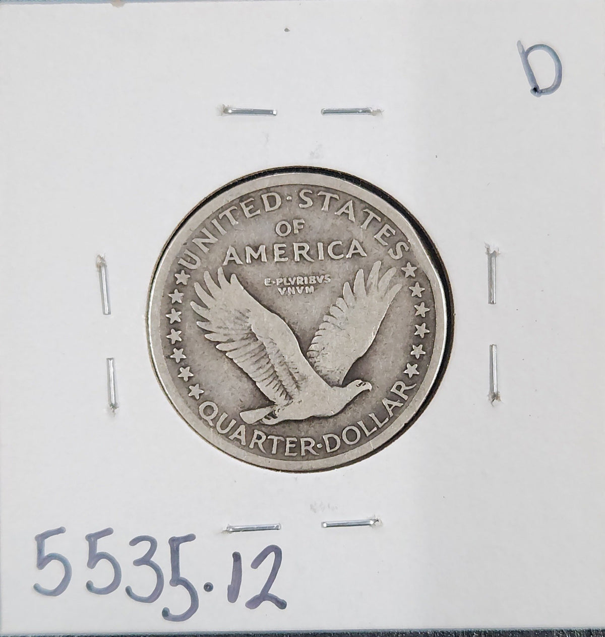 1917 Standing Liberty Quarter Type 1 F-12 5535.12-D — Reverse
