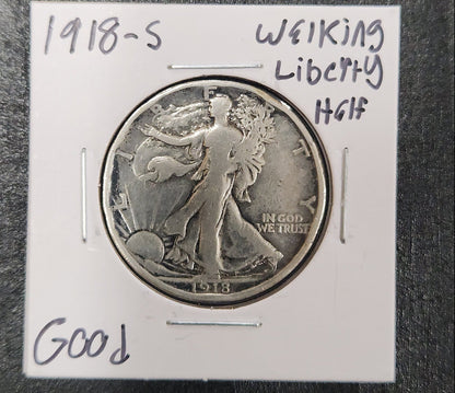 1918-s Walking Liberty Half G — Obverse