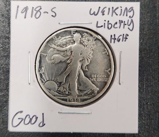 1918-s Walking Liberty Half G — Obverse