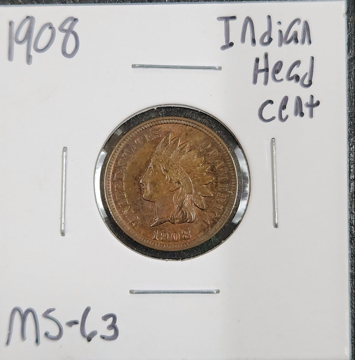 1908 Indian Head Cent MS-63 1446.63-A — Obverse