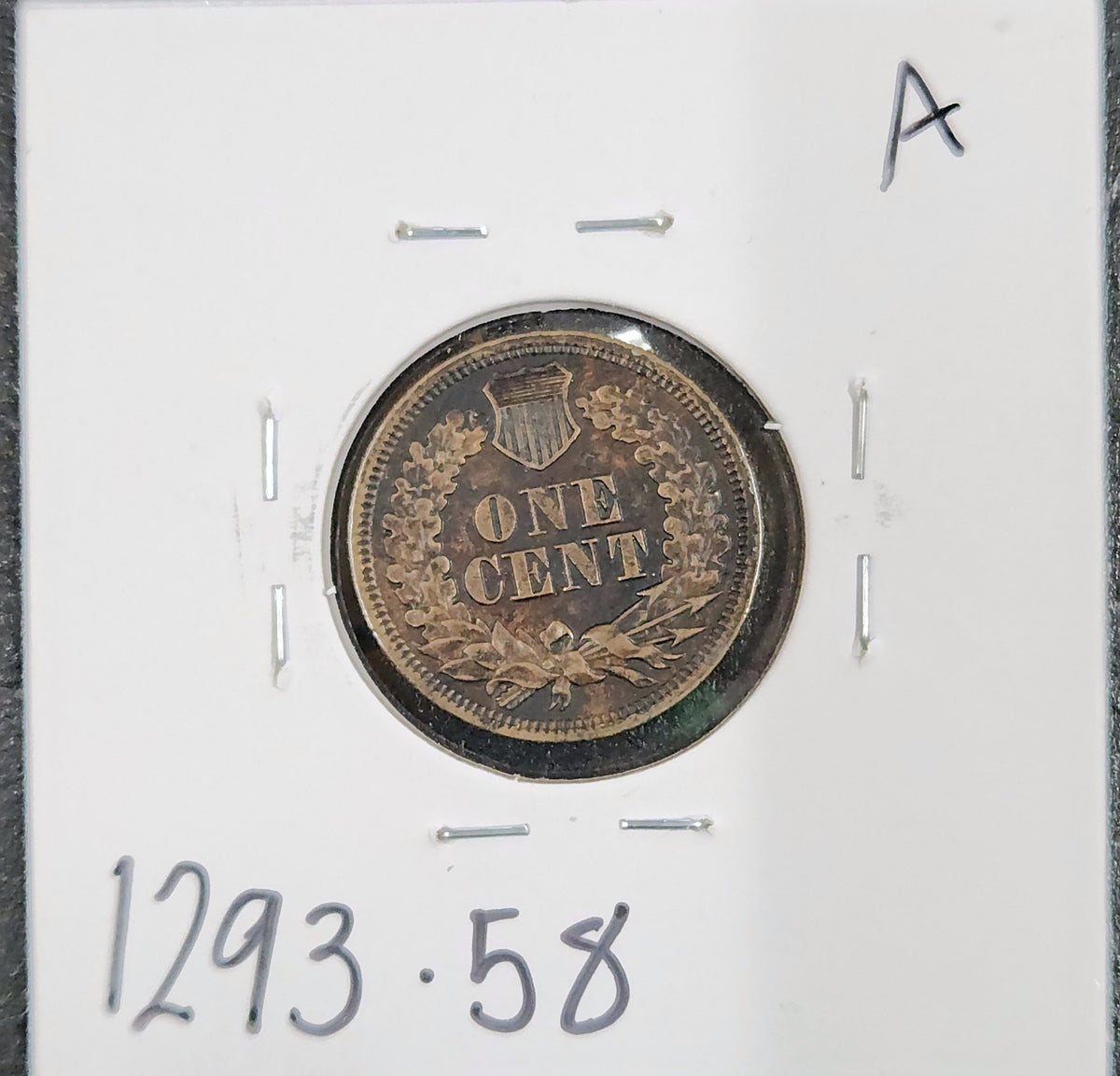 1862 Indian Head Cent AU-58 1293.58-A — Reverse