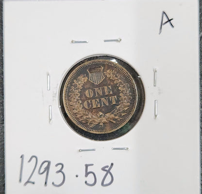 1862 Indian Head Cent AU-58 1293.58-A — Reverse