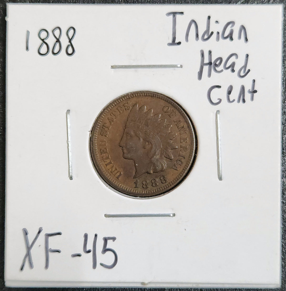 1888 Indian Head Cent XF-45 1380.45-A — Obverse