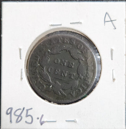 1832 Coronet Head Large Cent G-6 985.6-A — Reverse