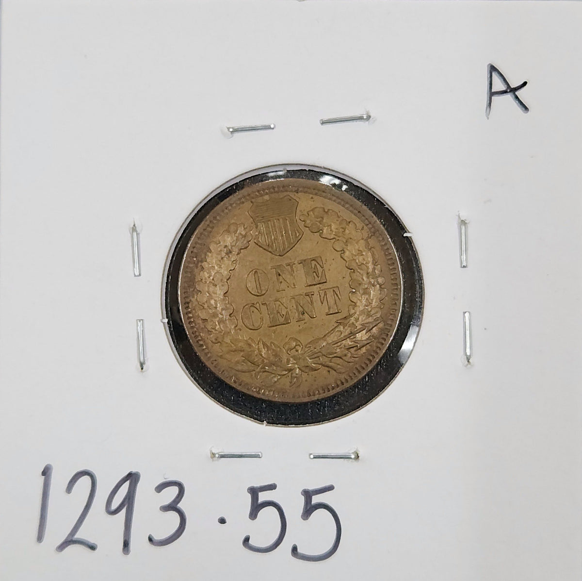 1862 Indian Head Cent AU-55 1293.55-A — Reverse