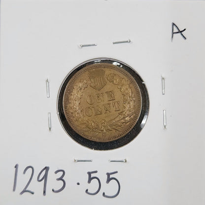 1862 Indian Head Cent AU-55 1293.55-A — Reverse