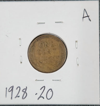1931-S Lincoln Wheat Cent VF-20 1928.20-A — Reverse