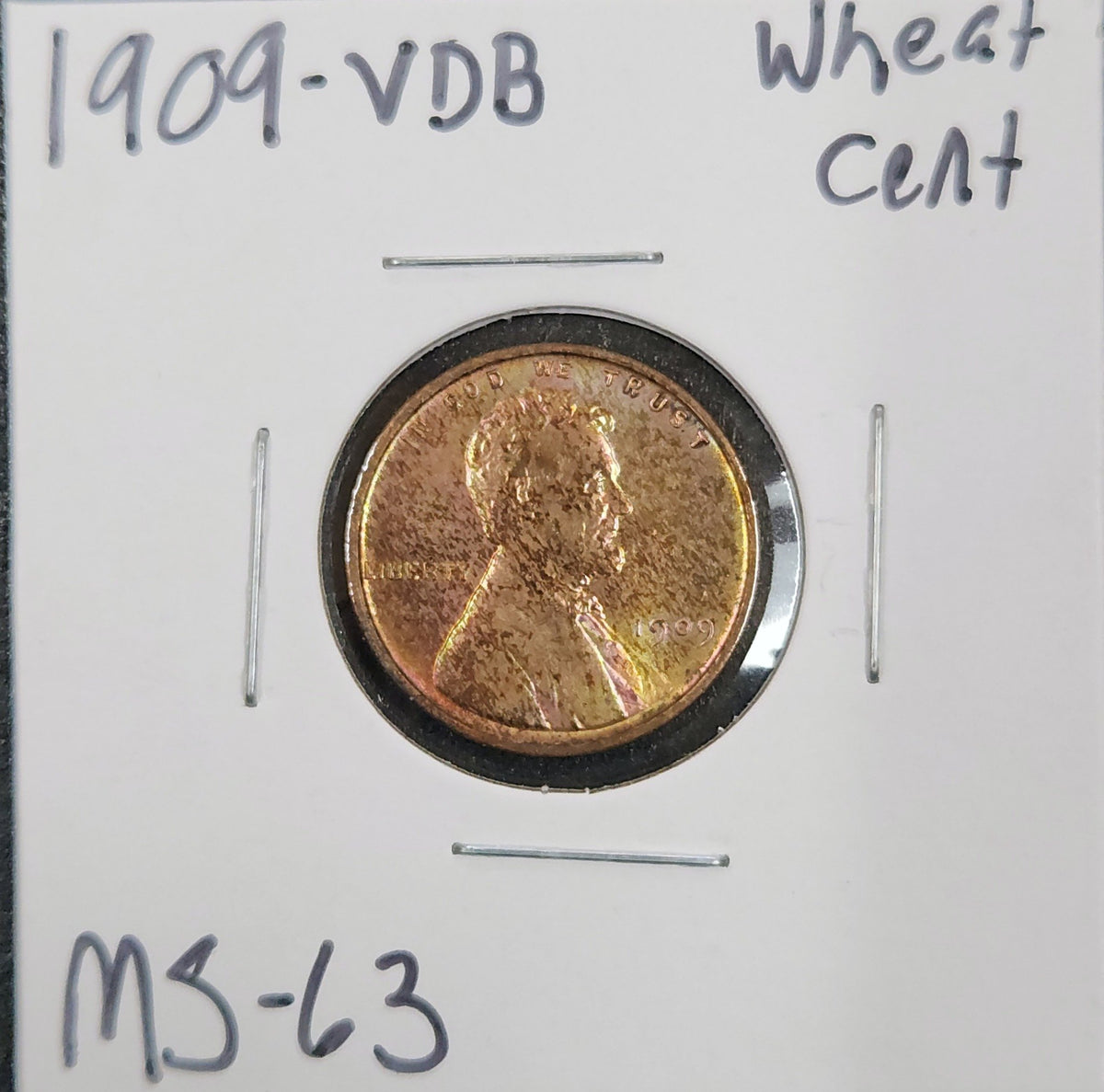 1909 VDB Lincoln Wheat Cent MS-63 1790.63-A — Obverse