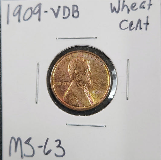 1909 VDB Lincoln Wheat Cent MS-63 1790.63-A — Obverse