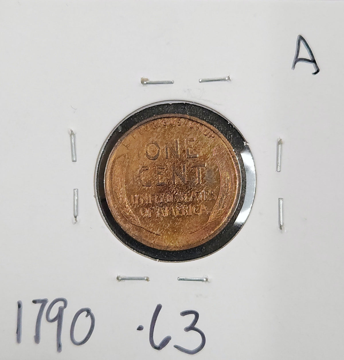 1909 VDB Lincoln Wheat Cent MS-63 1790.63-A — Reverse