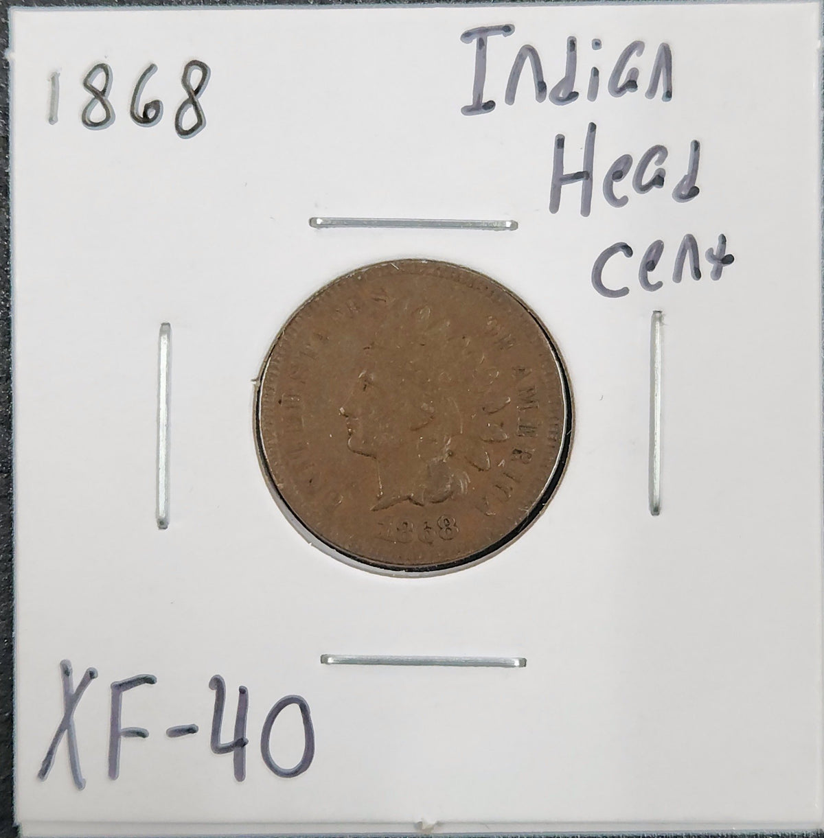 1868 Indian Head Cent XF-40 1311.40-A — Obverse