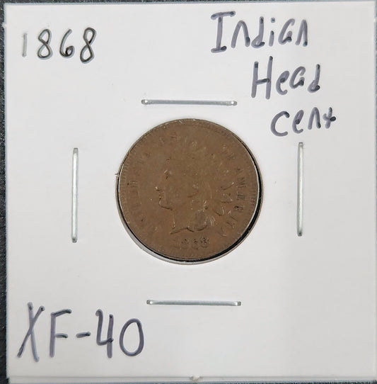 1868 Indian Head Cent XF-40 1311.40-A — Obverse