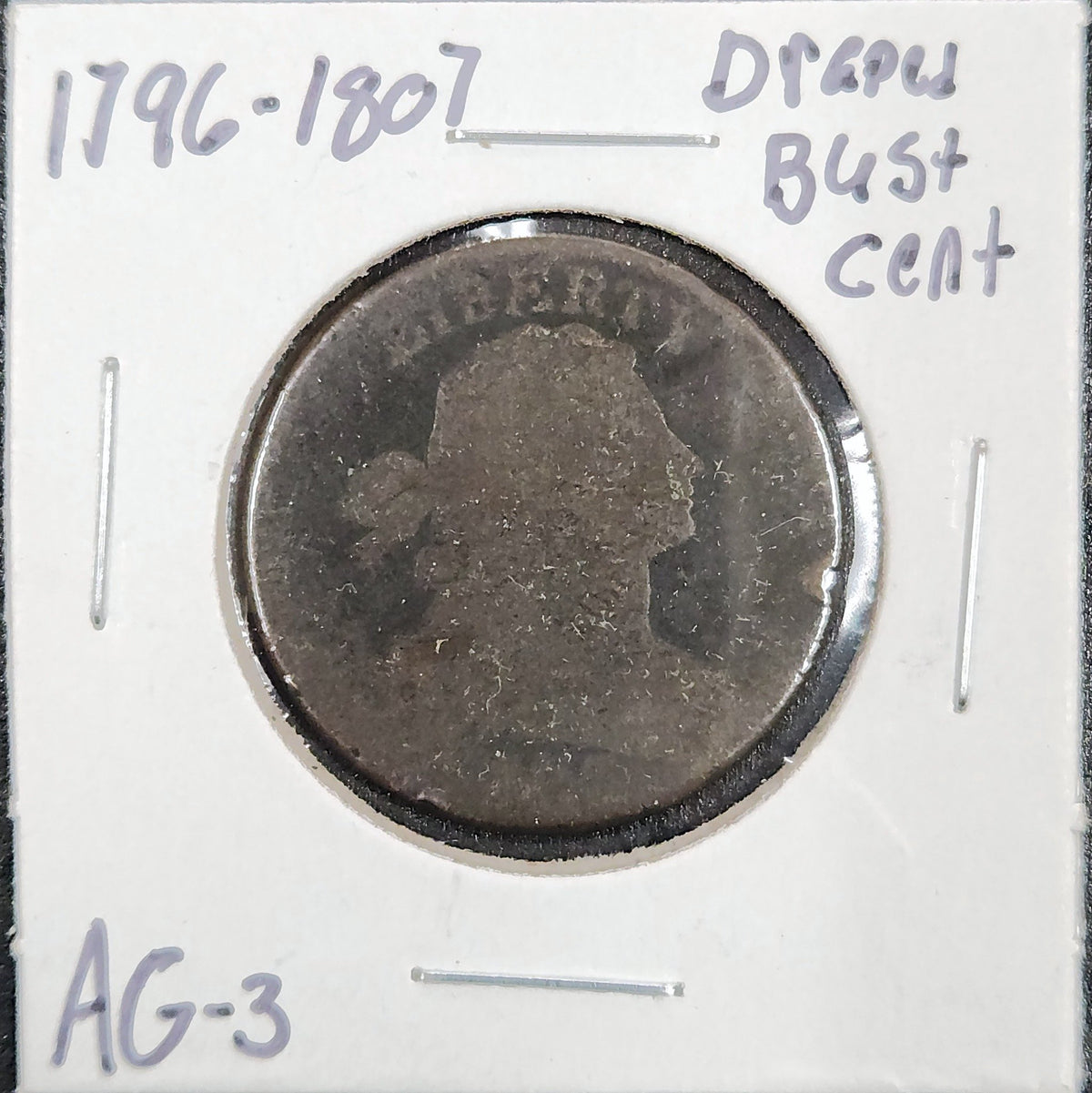 1796-1807 Draped Bust Large Cent AG-3 72314.3-A — Obverse