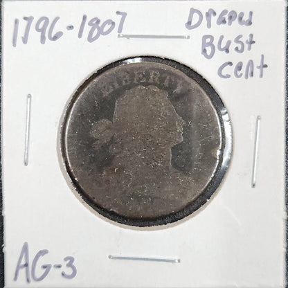 1796-1807 Draped Bust Large Cent AG-3 72314.3-A — Obverse
