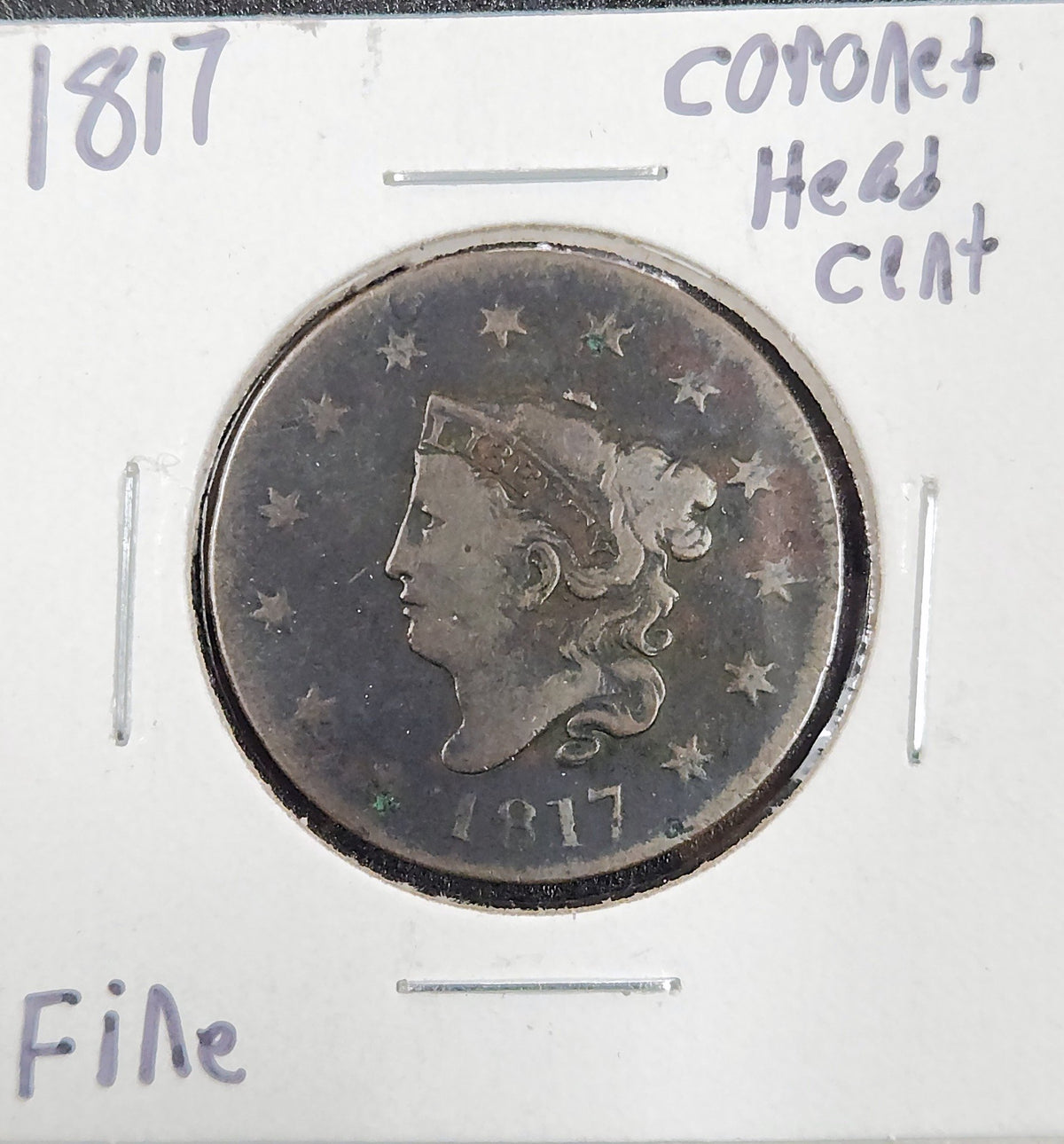 1817 Coronet Head Large Cent 873.D12-B — Obverse