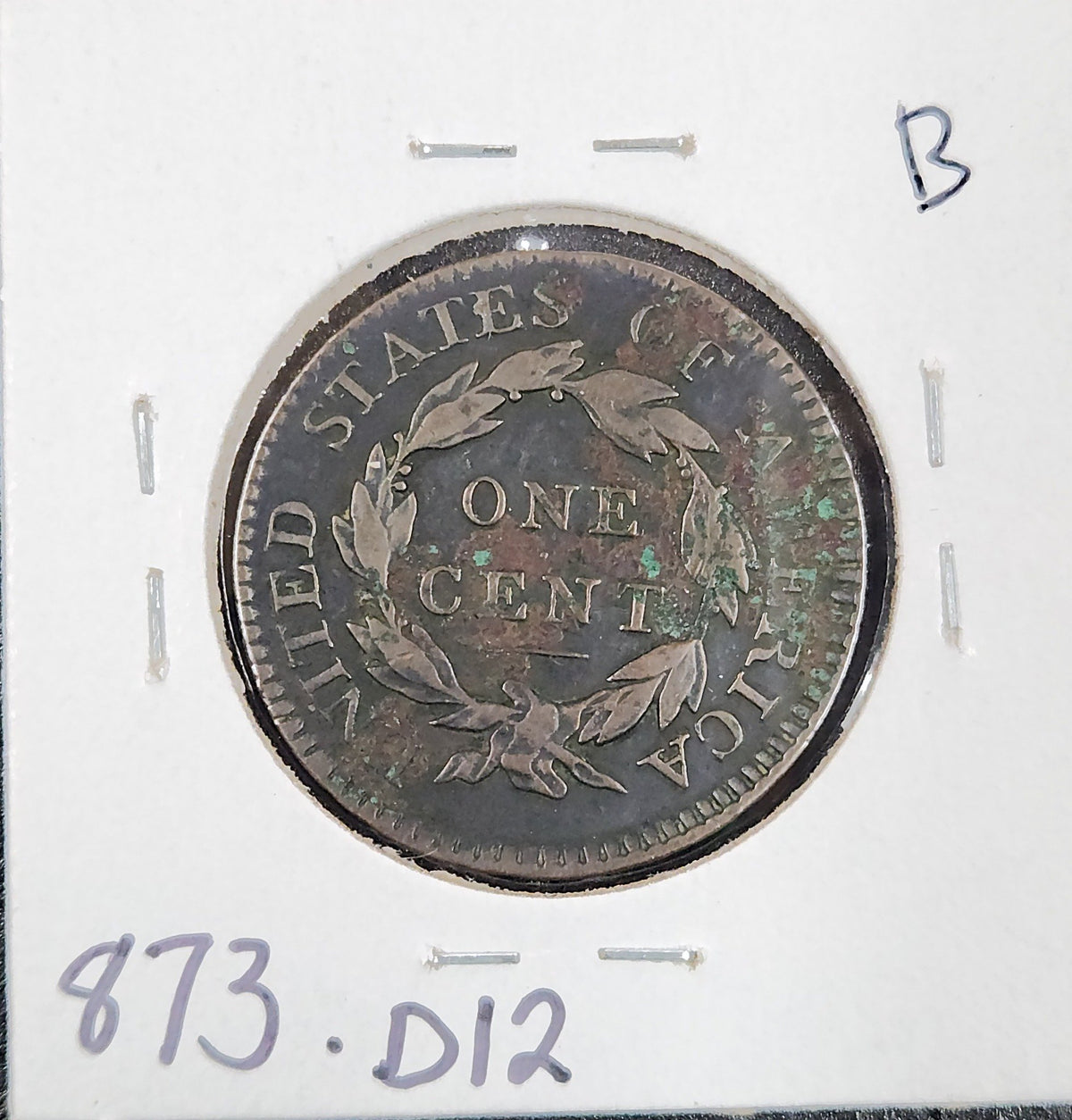 1817 Coronet Head Large Cent 873.D12-B — Reverse