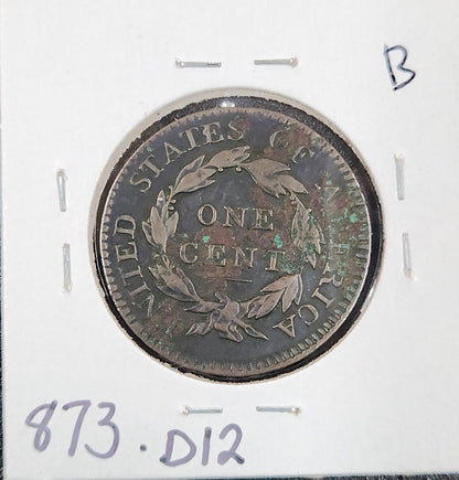1817 Coronet Head Large Cent 873.D12-B — Reverse
