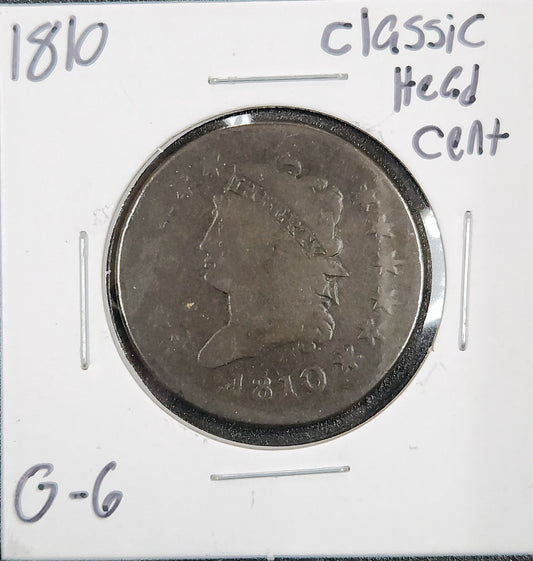 1810 Classic Head Large Cent G-6 849.6-A — Obverse