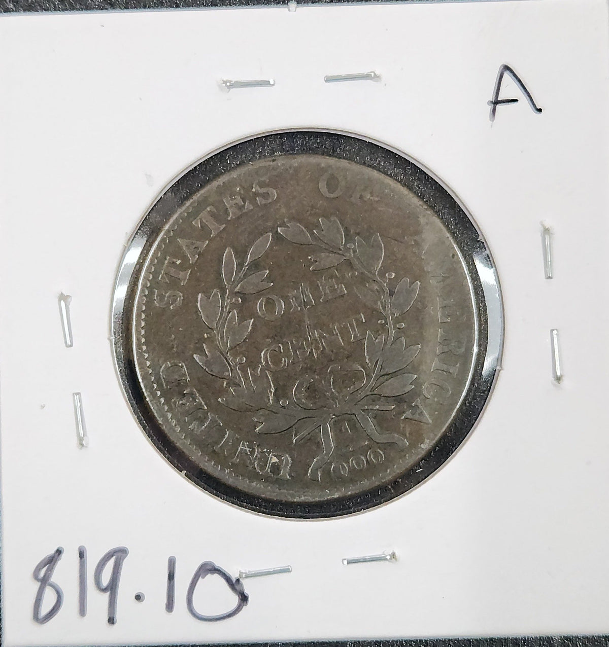 1803 Draped Bust Large Cent 100/000 VG-10 819.10-A — Reverse