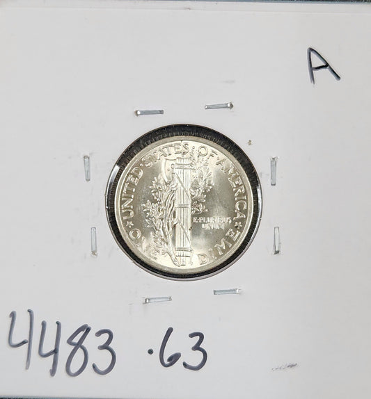 1924 Mercury Dime MS-63 4483.63-A — Reverse