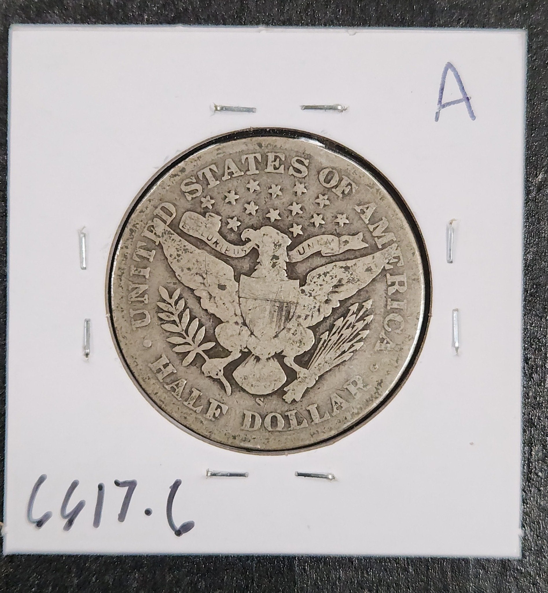 1910-S Barber Half G-6 — Reverse
