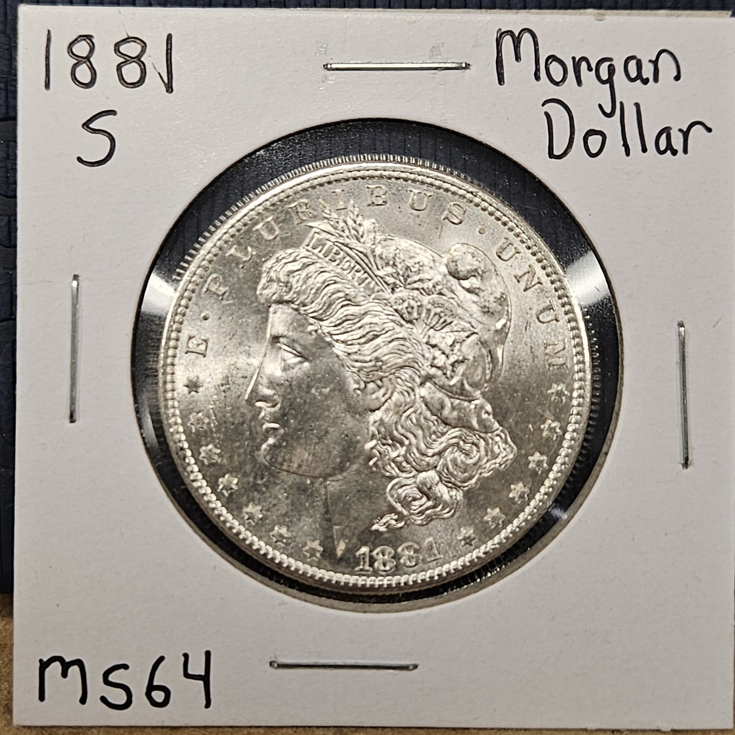1881-S Morgan Silver Dollar MS64 7486.64-A — Obverse