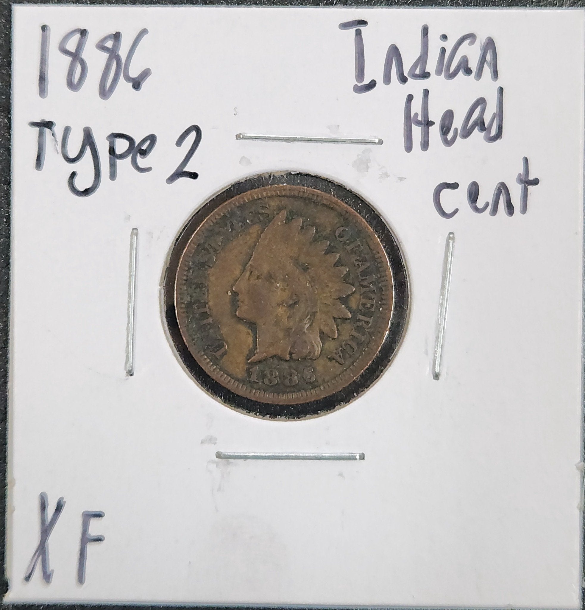1886 Indian Head Cent Type 2 XF | JP Ford Coin & Currency – JP