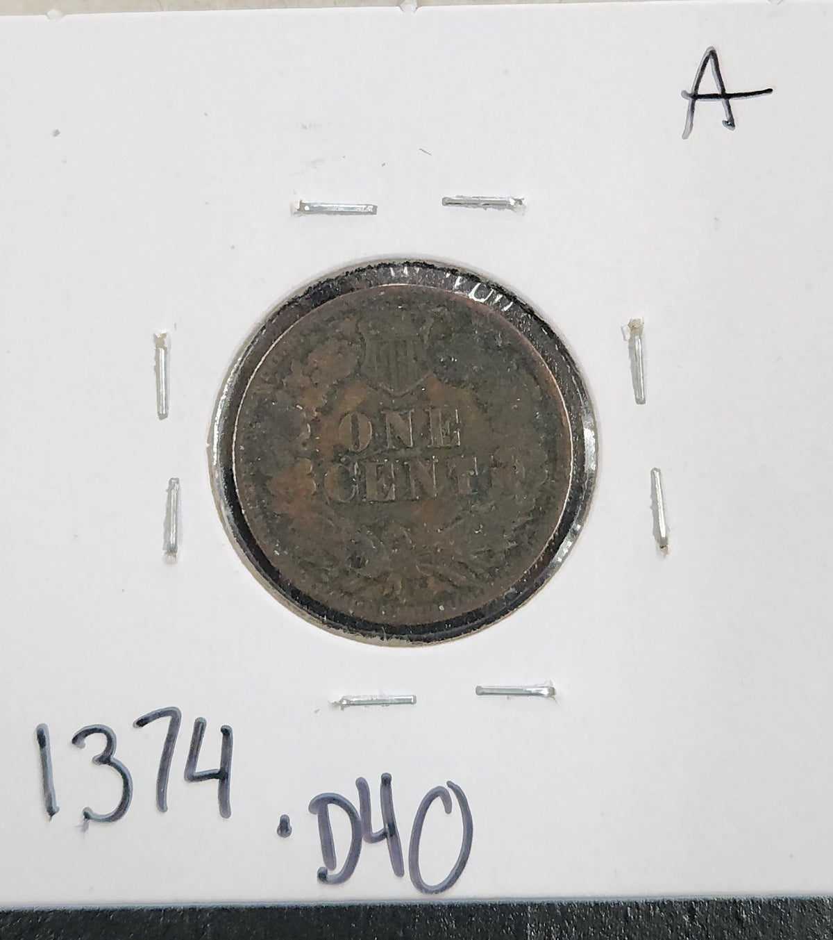 1886 Indian Head Cent Type 2 XF 1374.D40-A — Reverse