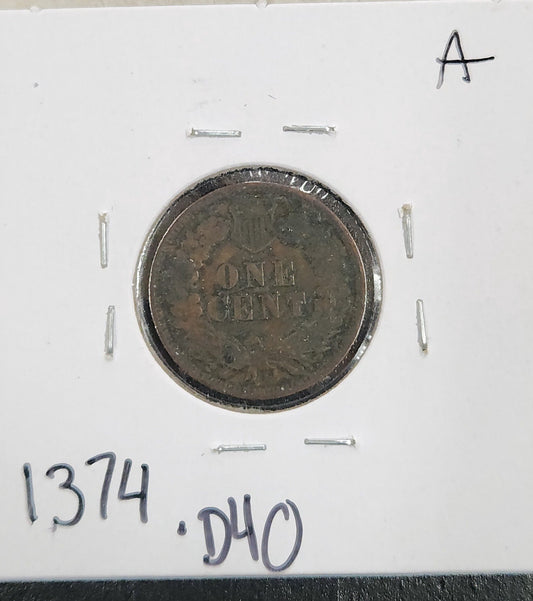 1886 Indian Head Cent Type 2 XF 1374.D40-A — Reverse