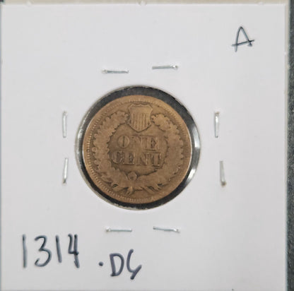 1869 Indian Head Cent - Good 1314.D6-A — Reverse