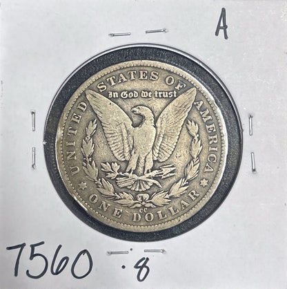 1890-CC Morgan Dollar VG-8 7560.8-A — Reverse