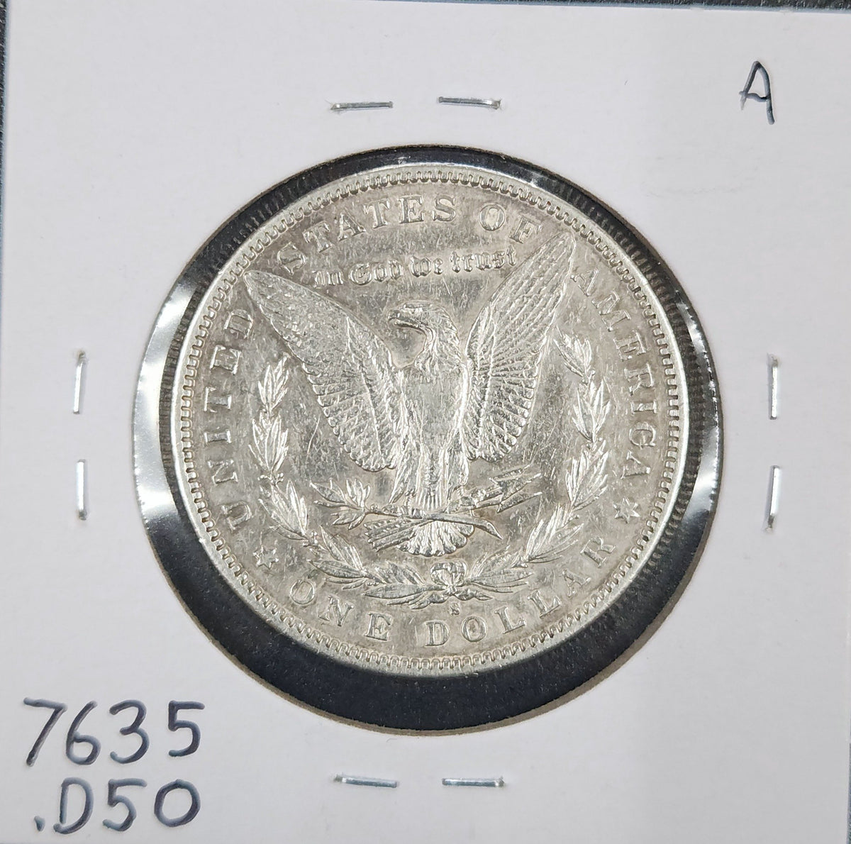 1898-S Morgan Dollar AU 7635.D50-A — Reverse
