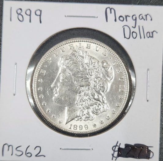 1899 Morgan Dollar MS62 7586.62-A — Obverse