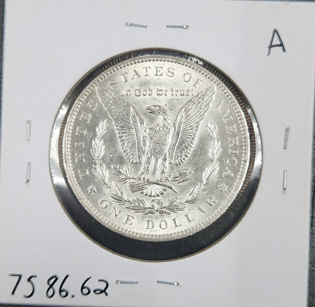 1899 Morgan Dollar MS62 7586.62-A — Reverse
