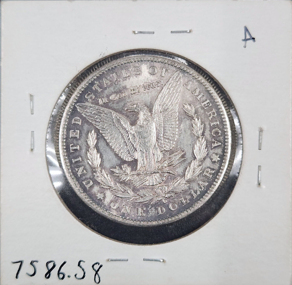 1899-O Morgan Silver Dollar 7586.58-A — Reverse