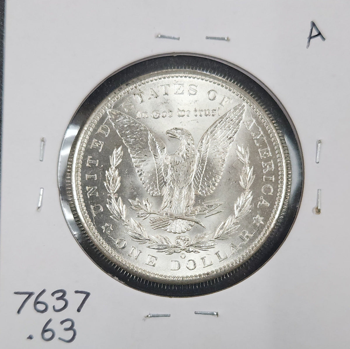 1899-O Morgan Dollar MS63 7637.63-A — Reverse