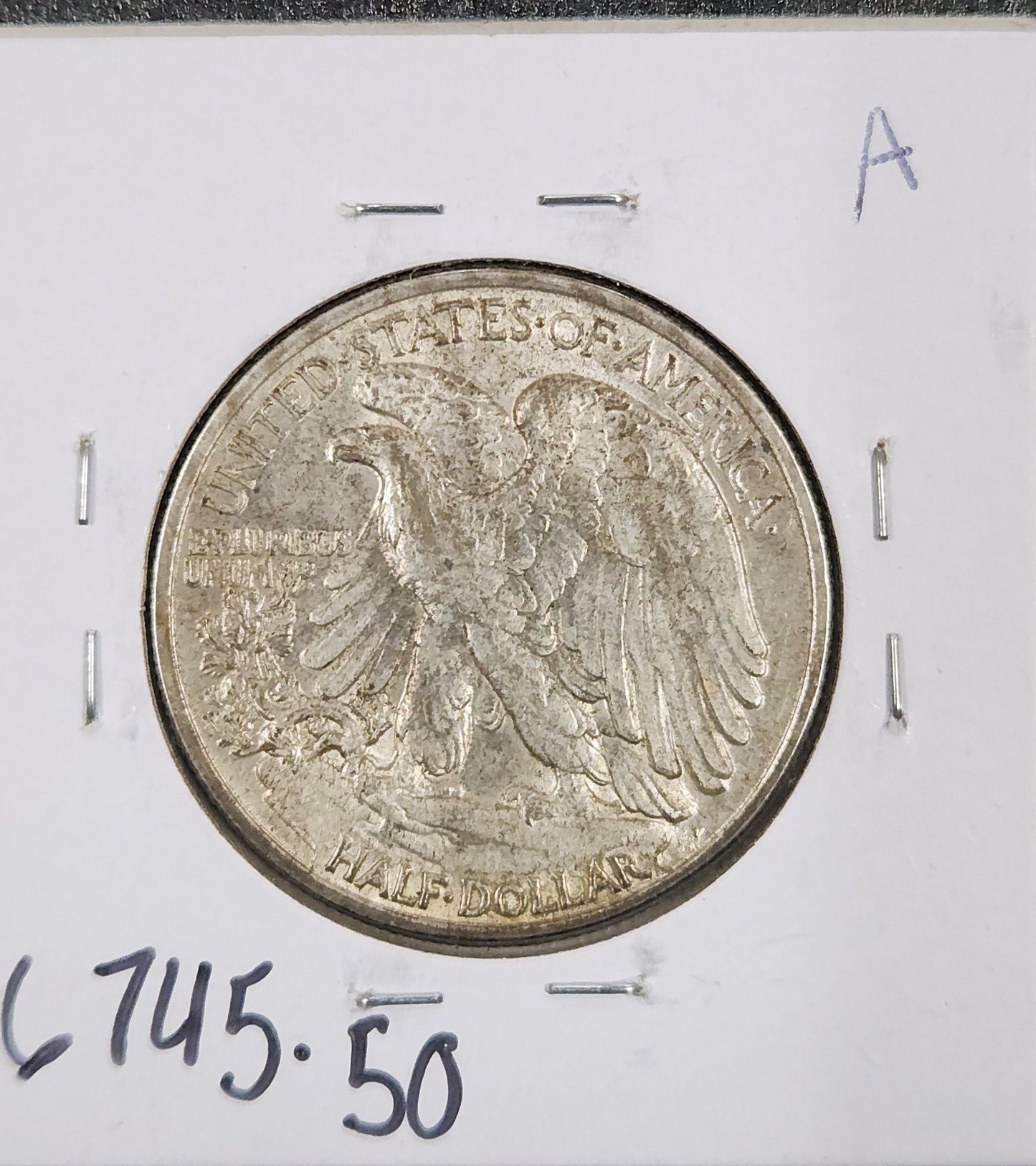 1943 Walking Liberty Half AU-50 — Reverse