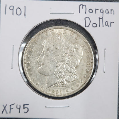 1901 Morgan Dollar XF45 7590.45-A — Obverse