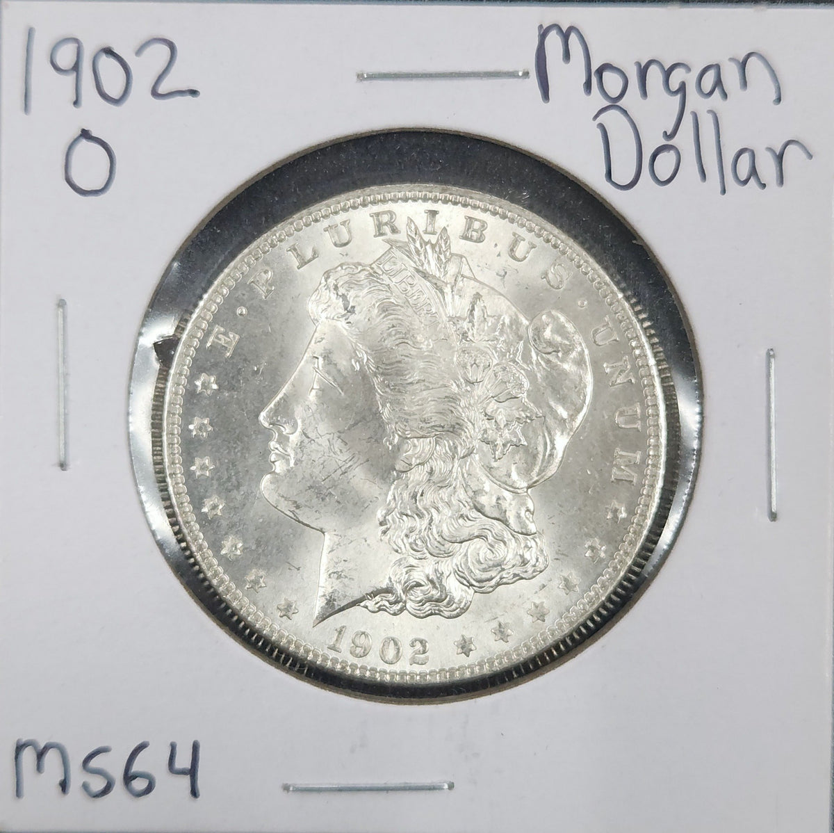 1902-O Morgan Silver Dollar AU-64 7641.64-A — Obverse