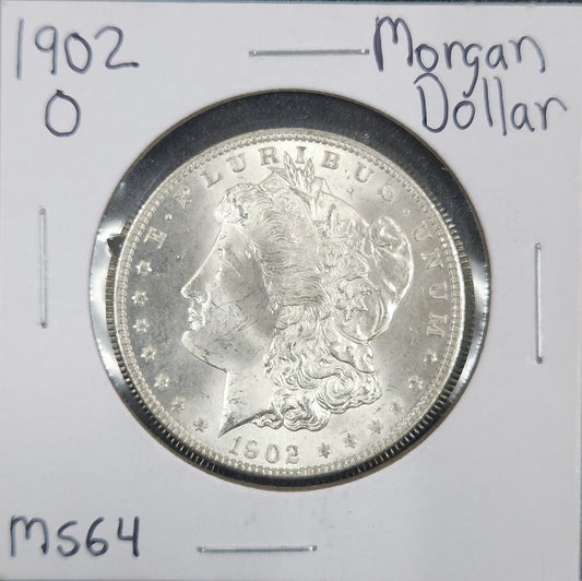 1902-O Morgan Silver Dollar AU-64 7641.64-A — Obverse