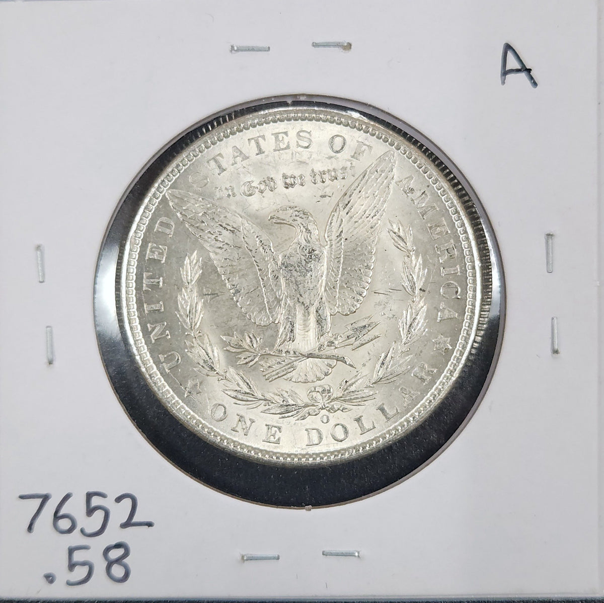 1902-O Morgan Dollar AU58 7652.58-A — Reverse