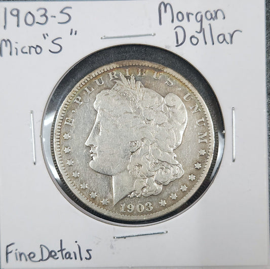 1903-S Morgan Dollar – Micro S – Fine Details 79425.F-A — Obverse