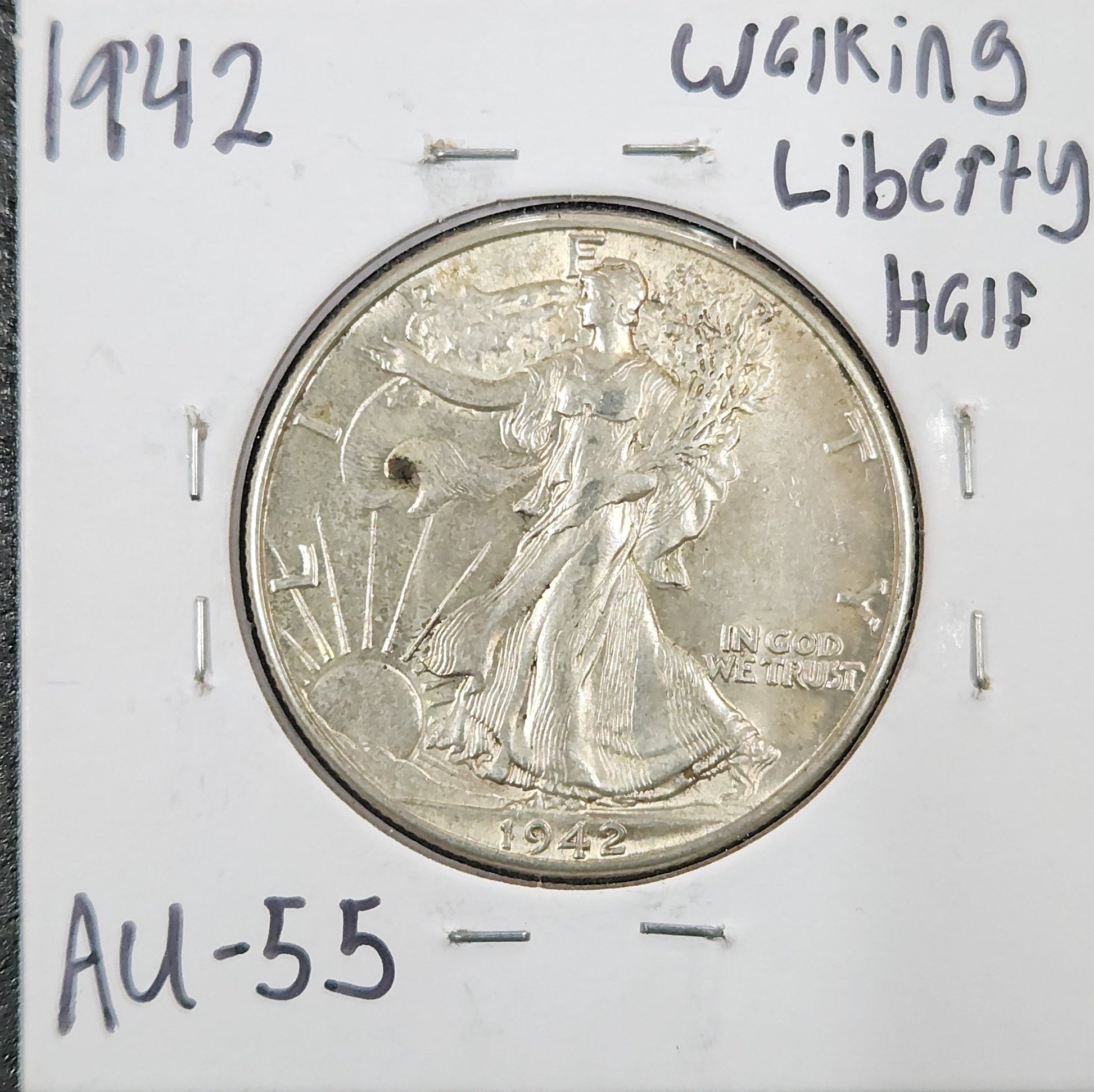1942 Walking Liberty Half AU-55 — Obverse